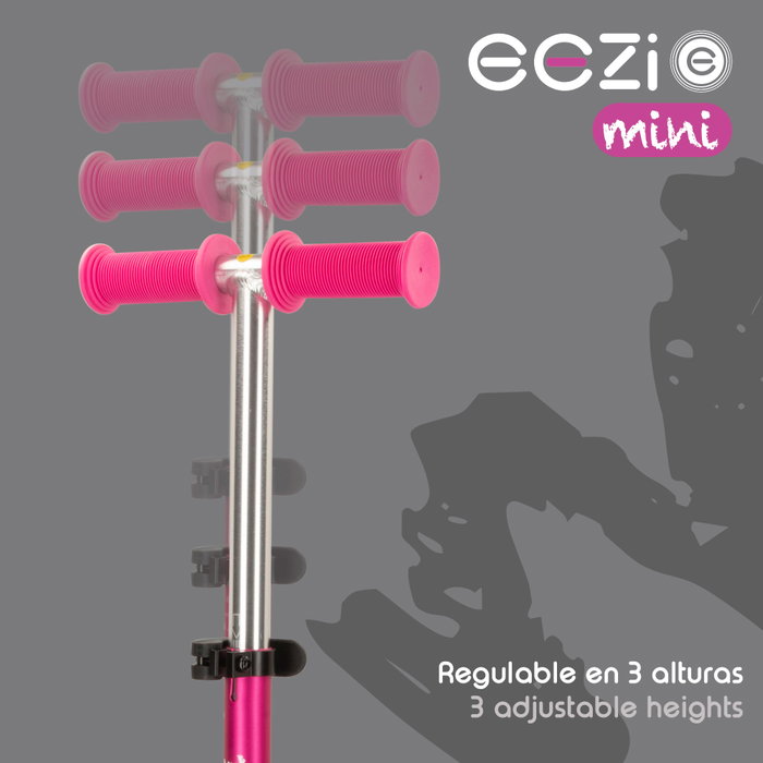 EEZI Patinete infantil de 3 ruedas fucsia con manillar desmontable EEZI Patinete infantil de 3 ruedas fucsia con manillar desmontable