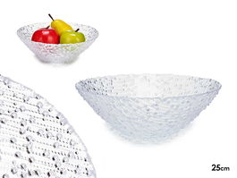 Vivalto Bowl Cristal Bits 25 cm Transparente (Set de 6)