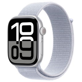 Apple Watch Series 10 46mm Reloj Inteligente - Caja de Aluminio Plata Alpina con Correa Sport Blanca - Talla L - Modelo MWWN3QF/A
