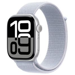 Apple Watch Series 10 GPS 46mm Silver Aluminium Case Blue Cloud Sport Loop - 64 GB OLED