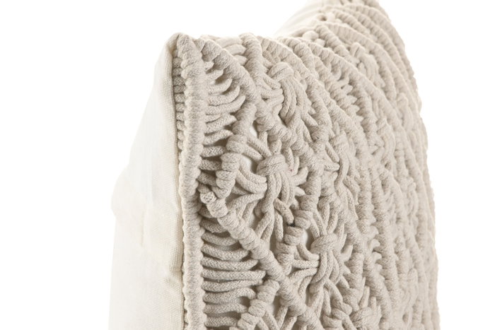 DKD Home Decor Cojín de Algodón Macramé Hecho a Mano Crudo 45x45 cm (Pack de 2) DKD Home Decor Cojín de Algodón Macramé Hecho a Mano Crudo 45x45 cm (Pack de 2)