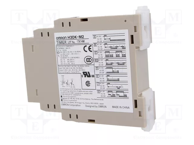 OMRON H3DK-M2 Relé de tiempo DPDT 250VAC/5A 24-240VAC/DC