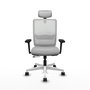PIQUERAS Y CRESPO Silla de oficina Haches con mecanismo Sincro/Traslack Gris claro/Blanco