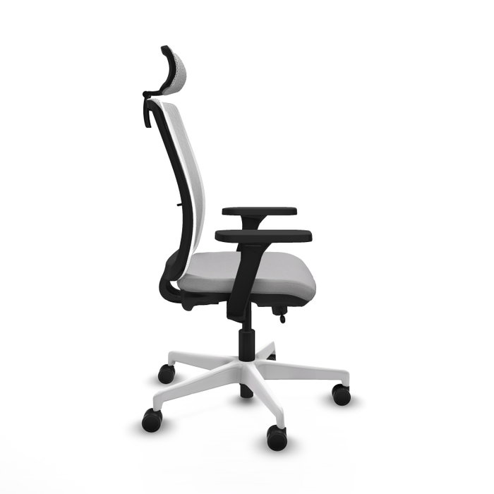 PIQUERAS Y CRESPO Silla de oficina Haches con mecanismo Sincro/Traslack Gris claro/Blanco