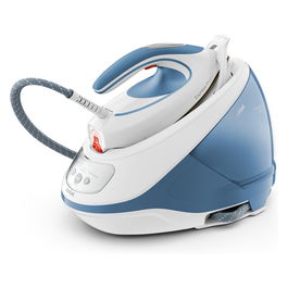 Tefal SV9202 Estación de Planchado a Vapor Express Protect, 2800W, 7.5 Bar, Vapor 130 g/min, Placa Durilium AirGlide Autoclean, Blanco/Azul