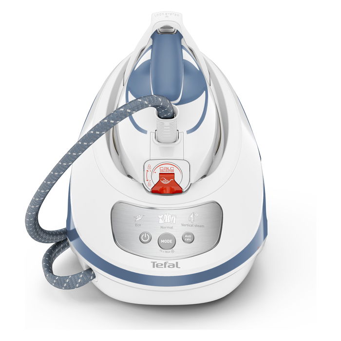 Tefal SV9202 Estación de Planchado a Vapor Express Protect, 2800W, 7.5 Bar, Vapor 130 g/min, Placa Durilium AirGlide Autoclean, Blanco/Azul