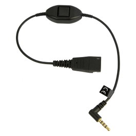 Jabra LINK Mobile QD a 3.5mm con PTT, Negro