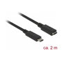 DeLOCK Cable de extensión USB-C (ST-BU) 2m Negro