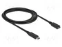 DeLOCK Cable de extensión USB Type-C™ a USB Type-C™ 2 m, 5 Gbit/s, 60 W