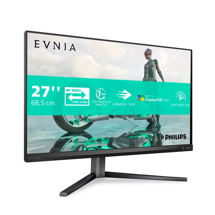 Philips Evnia 3000 27M2N3800A/00 Monitor Gaming 27" IPS 4K Ultra HD (3840x2160) 320Hz 1ms, Compatible NVIDIA G-Sync, DisplayHDR 400, Altavoces, Modo Dual, Gris Graphite Philips Evnia 3000 27M2N3800A/00 Monitor Gaming 27" IPS 4K Ultra HD (3840x2160) 320Hz 1ms, Compatible NVIDIA G-Sync, DisplayHDR 400, Altavoces, Modo Dual, Gris Graphite
