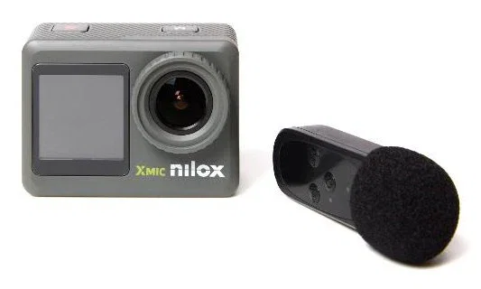 Nilox NXACXMIC Cámara Deportiva de Acción 4K Ultra HD 8 MP con Estabilizador EIS, Pantalla LCD 2", 56.2 g Ultraligera