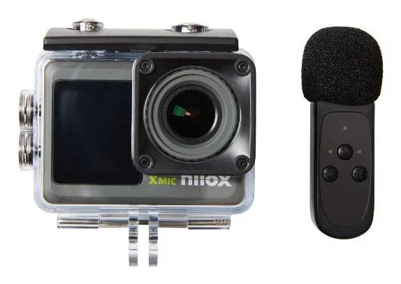 Nilox NXACXMIC Cámara Deportiva de Acción 4K Ultra HD 8 MP con Estabilizador EIS, Pantalla LCD 2", 56.2 g Ultraligera