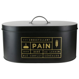 La Boite a Panera Metal Negro Mate "Pain" Lounge 34,5x20x18,5 cm