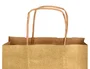 Q-connect Bolsa Papel Kraft Oro XS con Asa Retorcida 180x240x80 mm (Paquete 25 Unidades)