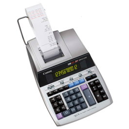 Canon MP1211-LTSC Calculadora de Impresión de 12 Dígitos con Funciones Financieras, Plata