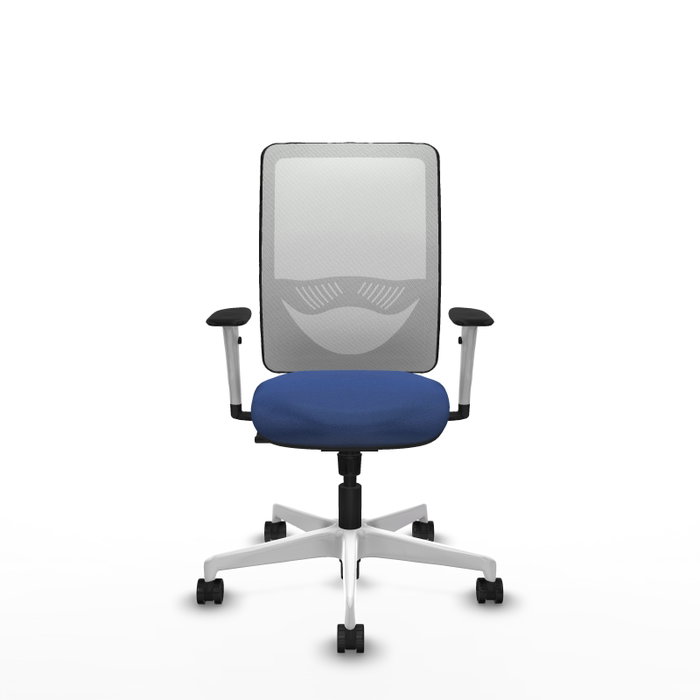 PIQUERAS Y CRESPO Silla de oficina Zulema con mecanismo Sincro Azul marino y Blanco