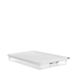 Araven Cubeta con Tapa GN 1/1 - 65 mm, Capacidad 9 Litros, Dimensiones 530x325x65 mm, Material Polipropileno