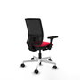PIQUERAS Y CRESPO Silla de oficina Yunquera con mecanismo Sincro/Traslack, Rojo y Negro
