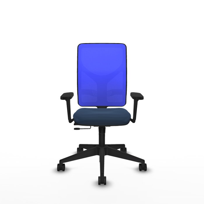 PIQUERAS Y CRESPO Silla de oficina Motilla Azul con mecanismo Sincro/Traslack