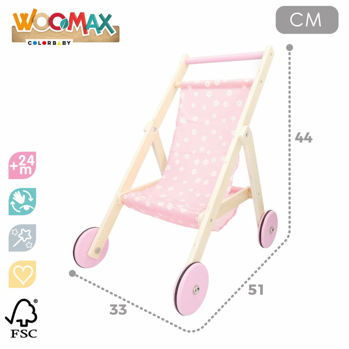 Carrito para Muñecas 33 x 44 x 51 cm (2 Unidades)