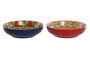 DKD Home Decor Platos de Gres Mandala Multicolor Surtido de 2 Diseños (Pack de 4) inevitablemente diseñado para su uso diario con estilo moderno y folk.