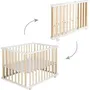 Roba Parque infantil plegable ROB4005317315423 - 75 x 100 cm - Altura regulable - Ruedas - Madera / Blanco