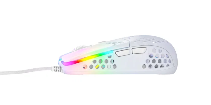CHERRY XTRFY MZ1 Ratón Gaming Ambidextro Óptico 16000 DPI RGB Blanco Cable USB 1.8 m