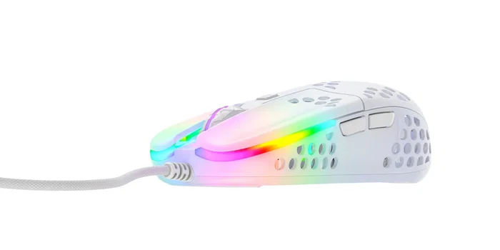 CHERRY XTRFY MZ1 Ratón Gaming Ambidextro Óptico 16000 DPI RGB Blanco Cable USB 1.8 m