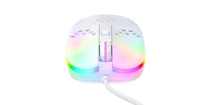 CHERRY XTRFY MZ1 Ratón Gaming Ambidextro Óptico 16000 DPI RGB Blanco Cable USB 1.8 m
