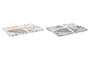 DKD Home Decor Mantel Casablanca 2022 Urban Set de 9 Azul Celeste Gris 250 x 150 cm