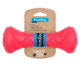 PITCHDOG Game Barbell - Juguete para Perros Rosa 70x190mm, Flotante y Seguro para Dientes