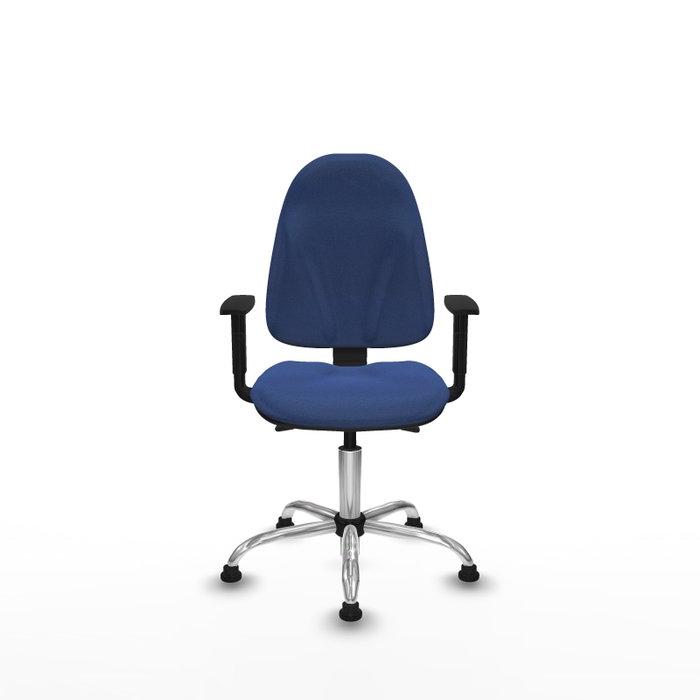 PIQUERAS Y CRESPO Silla de oficina Algarra con mecanismo Asincro, Azul marino