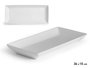 VESSIA Bandeja Rectangular de Porcelana Blanca 36 cm, Pack de 16 unidades