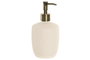 DKD Home Decor Dosificador de Cerámica Tropical Palm Blanco y Dorado