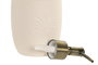 DKD Home Decor Dosificador de Cerámica Tropical Palm Blanco y Dorado