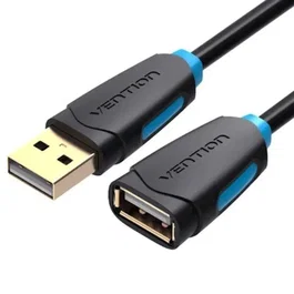 Vention CBCBI Cable de Extensión/Repetidor USB 2.0 Activo, Macho a Hembra, 3 Metros, Negro