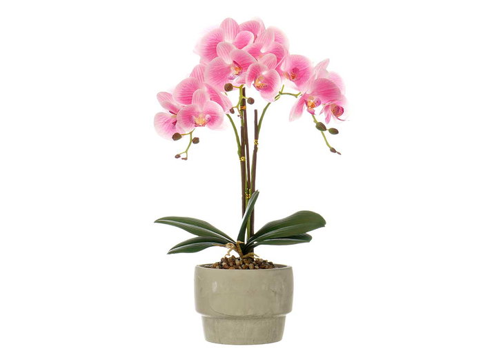 Ibergarden Orquidea Maceta Cemento Rosa 3 Varas 14 cm x 56 cm x 18 cm (Set de 4)