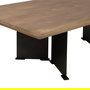 Mesa Centro Natural Madera-Hierro Salón 150 X 70 X 43 cm