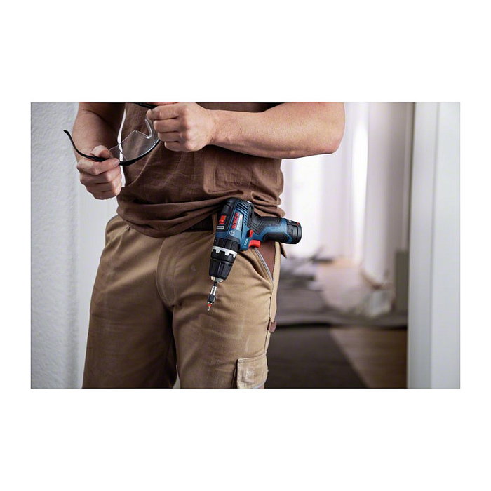 Bosch GSB 12V-35 Professional Taladro Atornillador Inalámbrico a Batería 12V con Percusión, Motor Sin Escobillas, 2 Velocidades 1750 RPM, 35 Nm, para Metal Madera Ladrillo