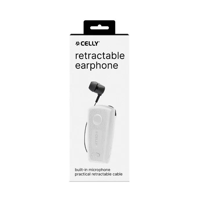 Celly BHCLIP Auriculares Monoaurales USB Tipo C Blanco