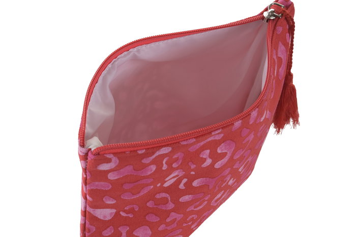 DKD Home Decor Neceser Mediterraneo Kenya Marron Rosa 5x25x20 cm 3 Unidades