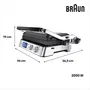 Braun Parrilla Multifunción Multi Grill 9 BRA1744095622160, 2000W, 3 Posiciones Calentamiento, Negro / Acero