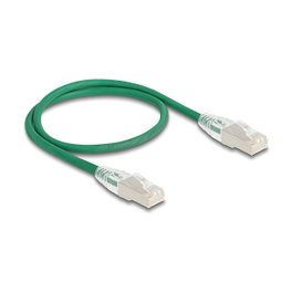 DeLOCK Cable de red RJ45 Cat.6A U/FTP Slim 0,5 m Verde