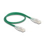 DeLOCK Cable de red Cat.6A RJ45 Slim 0,5 m verde