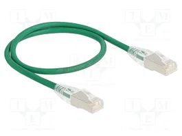 DeLOCK Cable de red Cat.6A RJ45 Slim 0,5 m verde