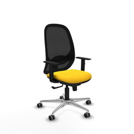 PIQUERAS Y CRESPO Silla de oficina Cilanco con mecanismo Sincro, Amarillo y Negro