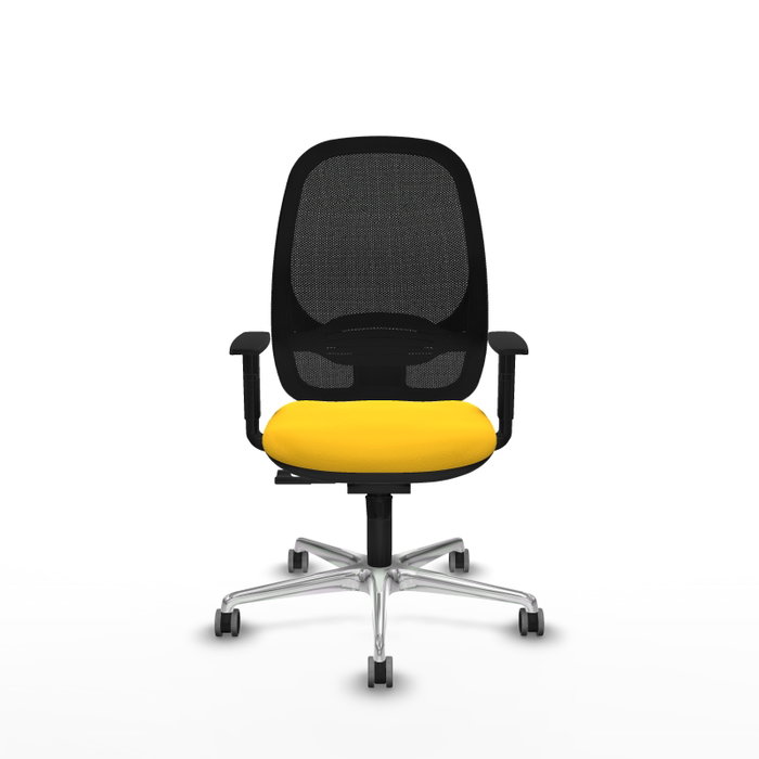 PIQUERAS Y CRESPO Silla de oficina Cilanco con mecanismo Sincro, Amarillo y Negro