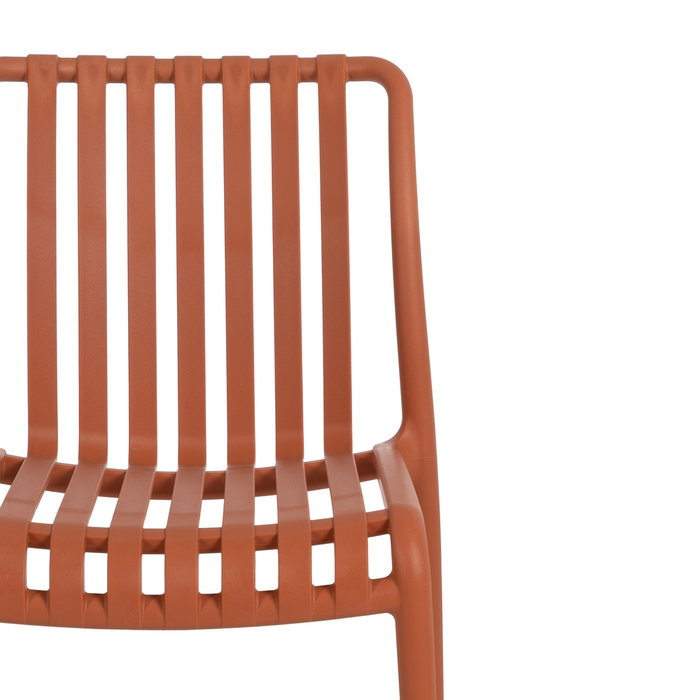 Silla Apilable Terracota Polipropileno 50 X 58 X 80 cm (Set de 2) Silla Apilable Terracota Polipropileno 50 X 58 X 80 cm (Set de 2)