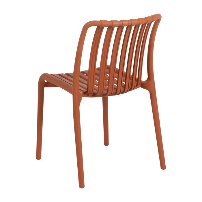 Silla Apilable Terracota Polipropileno 50 X 58 X 80 cm (Set de 2) Silla Apilable Terracota Polipropileno 50 X 58 X 80 cm (Set de 2)