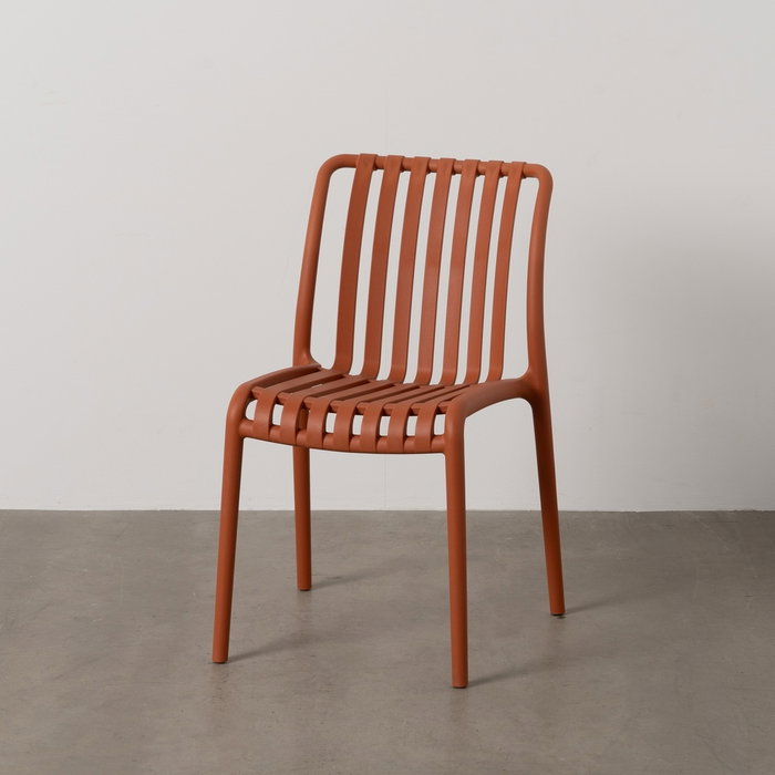 Silla Apilable Terracota Polipropileno 50 X 58 X 80 cm (Set de 2) Silla Apilable Terracota Polipropileno 50 X 58 X 80 cm (Set de 2)